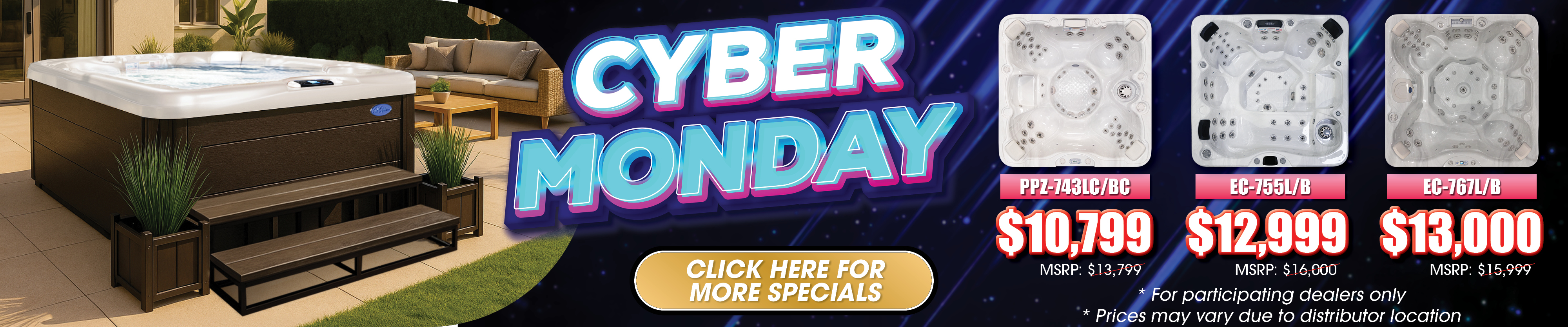 Calspas hot tub being used in a family setting - Erie