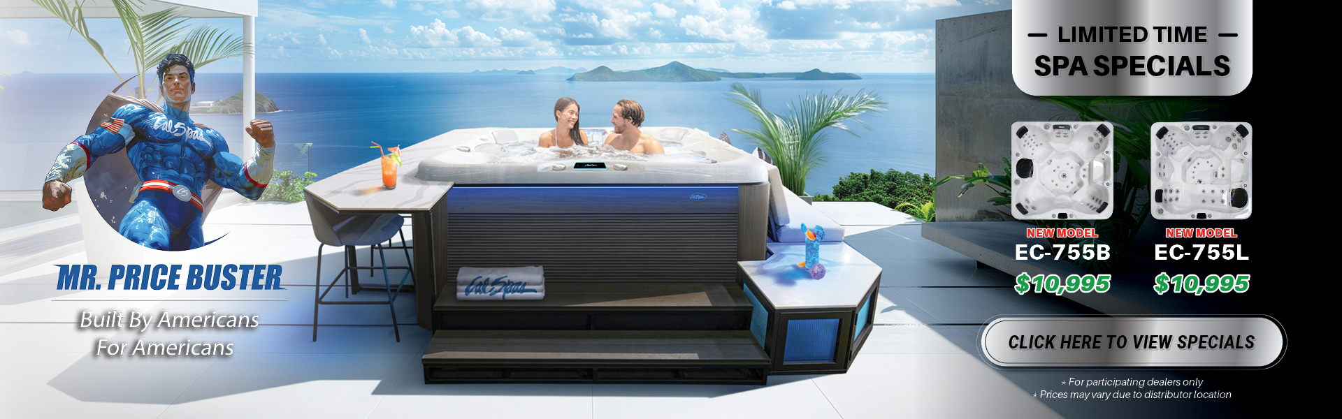 Calspas hot tub being used in a family setting - Erie